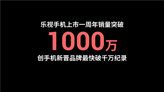 乐视手机上市一周年销量破1000万 峥嵘崛起创行业记录