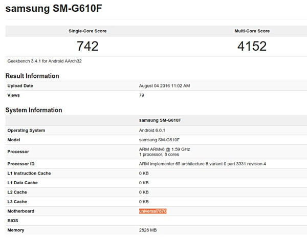 2016版三星Galaxy On7将采用自主芯片Exynos7870