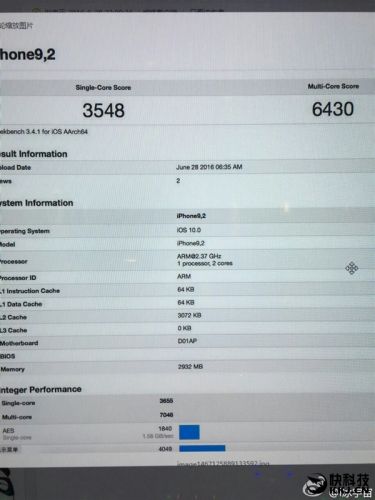 iPhone 7性能首曝光 这跑分简直无敌了！