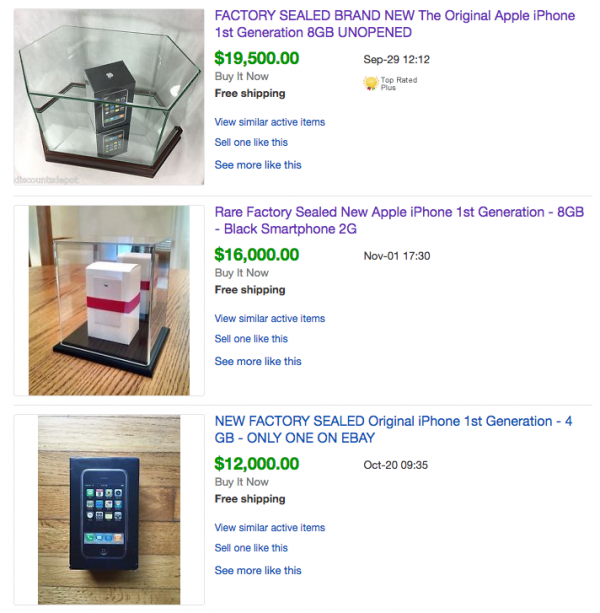 苹果首代未开封iPhone被炒至十几万