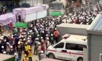 三星越南工厂千人群殴 保安与工人大混战