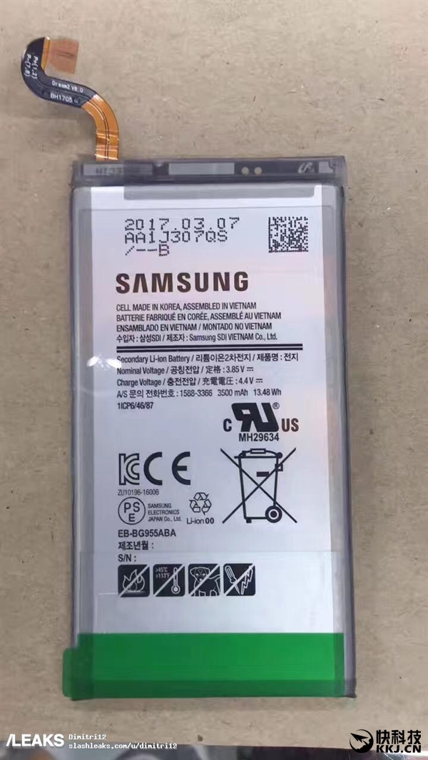 三星S8/S8+电池同时曝光：还是三星自家的天下