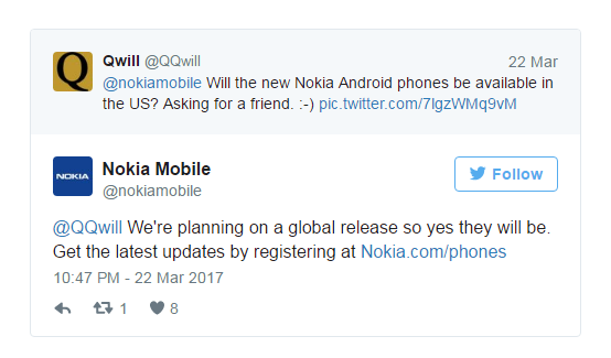诺基亚智能手机开挂 将在全球120个市场开售