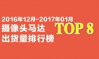 2016年12月-2017年1月摄像头马达出货量排行榜