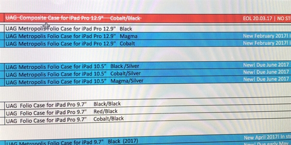 苹果10.5寸新iPad Pro曝光：A10X处理器、窄边
