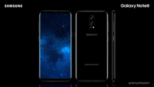 三星Note 8确认配备全视曲面屏 搭载3倍光变双摄