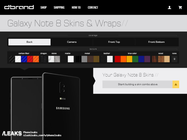 三星Note 8原机型设计图曝光 前面板屏占比逆天