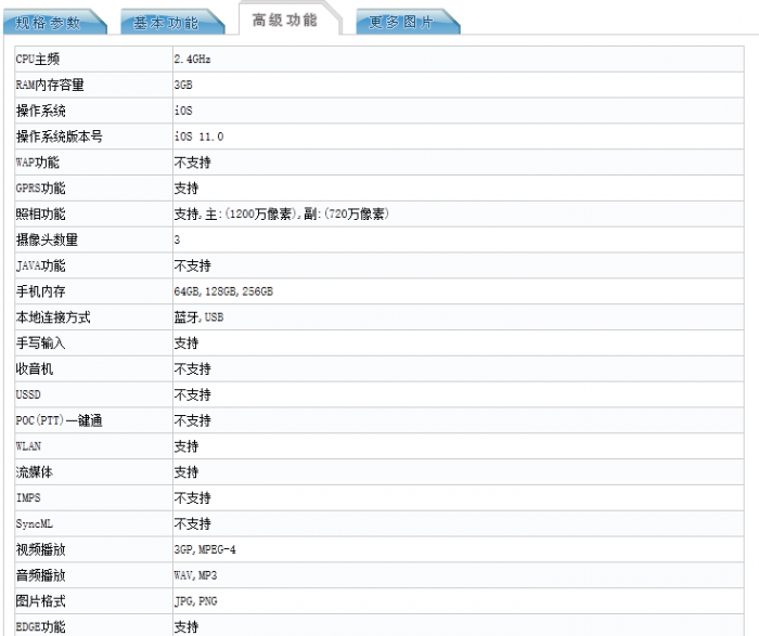 工信部披露苹果iPhone X配置信息与真机图像