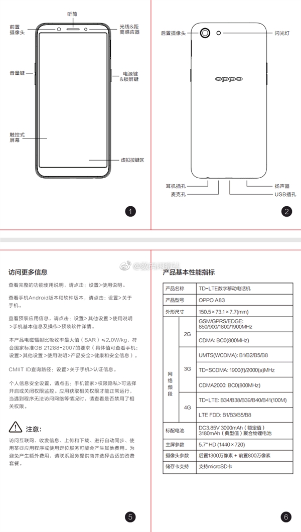 OPPO全面屏新机A83曝光：指纹去无踪