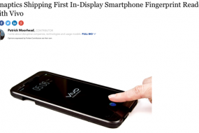 外媒曝光vivo全球首发屏幕指纹手机，离量产可能真的只有一步之遥