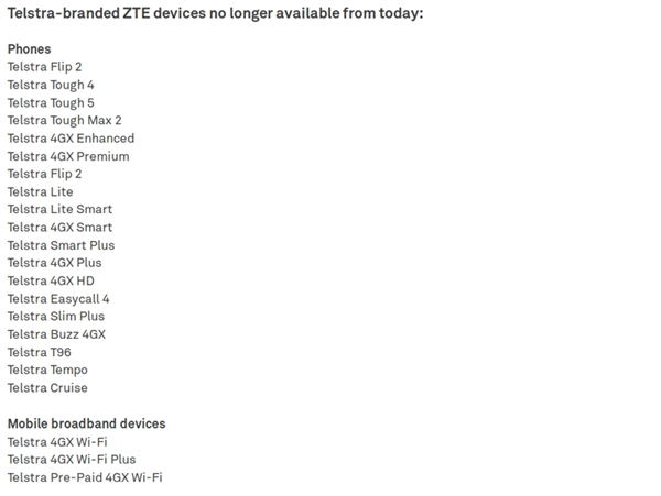 雪上加霜！澳洲电信Telstra停售22款中兴产品：含19款手机
