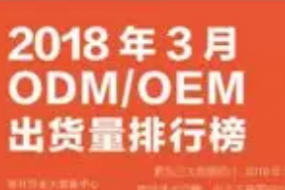 2018年3月ODM/OEM市场动态及监测数据