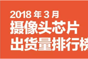 2018年3月摄像头芯片市场动态及监测数据