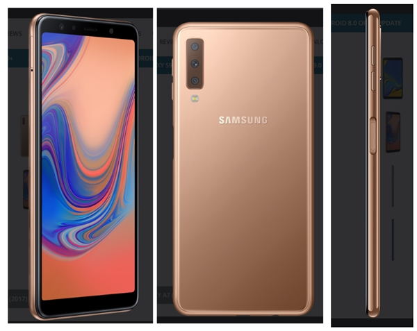 三星发布2018款Galaxy A7新机：2400万后置三摄、侧指纹