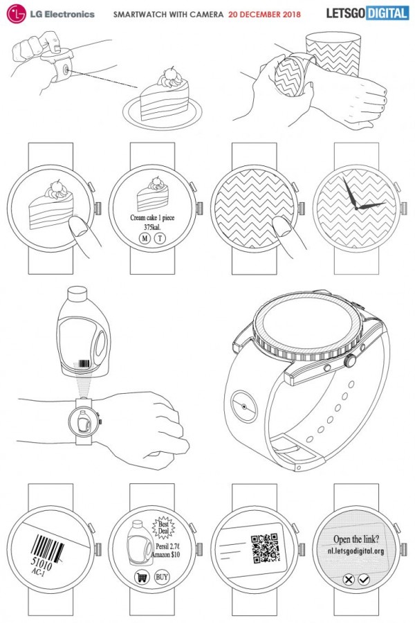 LG申请了一项带摄像头的智能手表专利