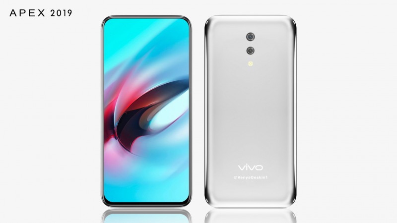 vivo APEX 2019渲染图曝光：机身无任何按键 屏占近100%