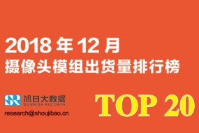 2018年12月摄像头模组出货量排行榜