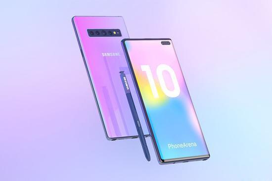 5G版三星Note10渲染图曝光：打孔屏+屏下指纹