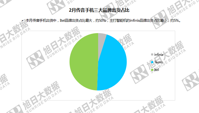 传音手机全球市场表现（2019年2月）