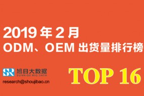 2019年2月ODM/OEM出货量排行榜