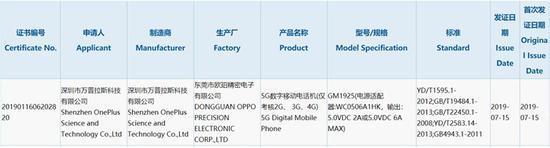 vivo、一加5G手机获得3C认证 将于今年Q3上市