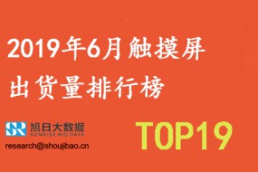 2019年6月触摸屏出货量排行榜