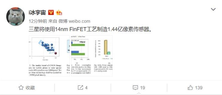 互联网看点：爆料：三星计划使用14nm FinFET工艺打造144亿像素传感器