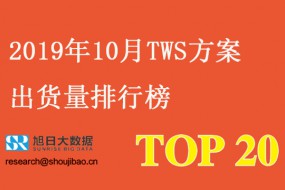 2019年10月TWS方案出货量排行榜