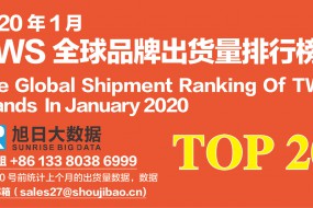 2020年1月TWS全球品牌TOP20出货量排行榜