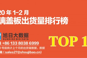 2020年1-2月玻璃盖板出货量排行榜