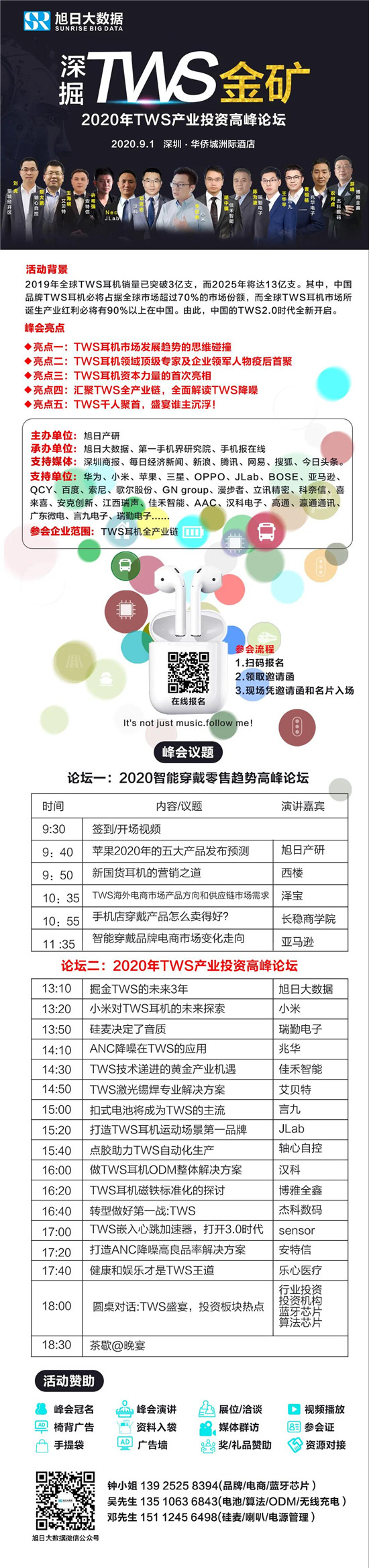 【高峰论坛】2020年TWS产业投资高峰论坛将于9月1日举办