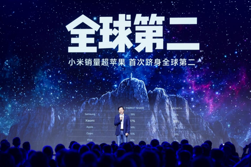 全球四大调研机构披露小米全球第二,雷军奖励突出贡献者金名片
